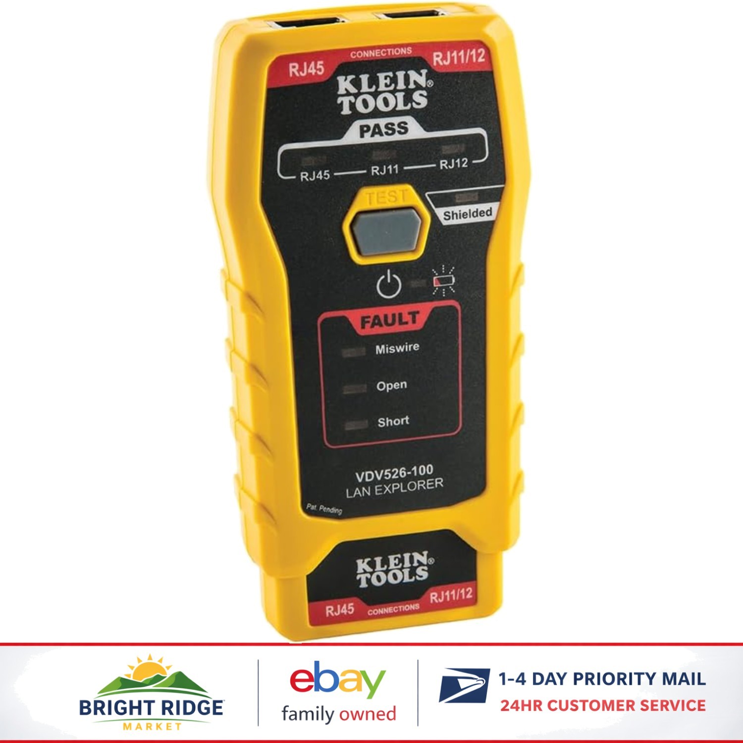 Efficient 100 Network Cable Tester with Single Button Operation and Remote