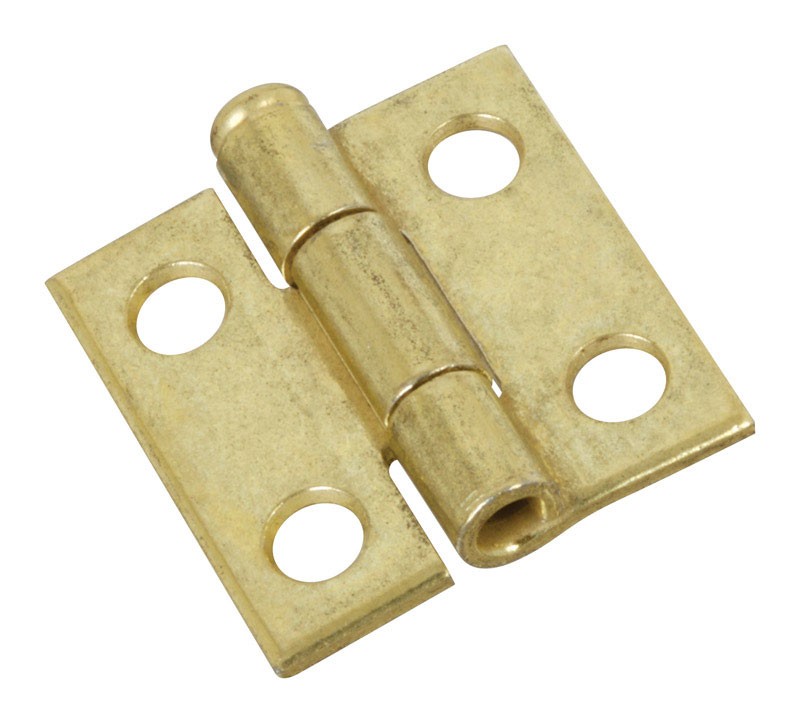 National Hardware N141-622 Brass Cold Rolled Steel Light Narrow Hinge 1 x 1 in.