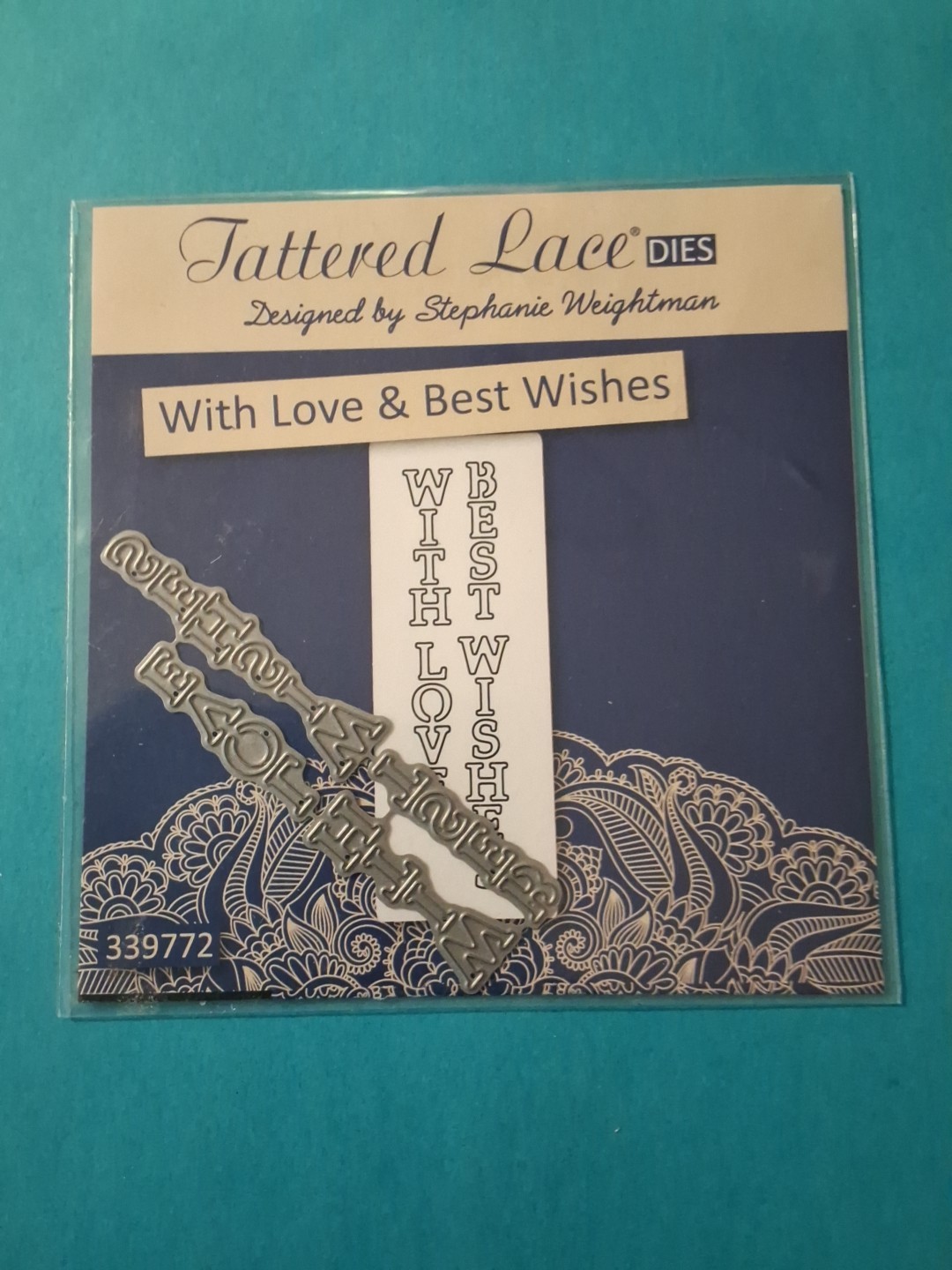 NEW TATTERED LACE Metal Die Scrapbooking Cardmaking WITH LOVE & BEST WISHES
