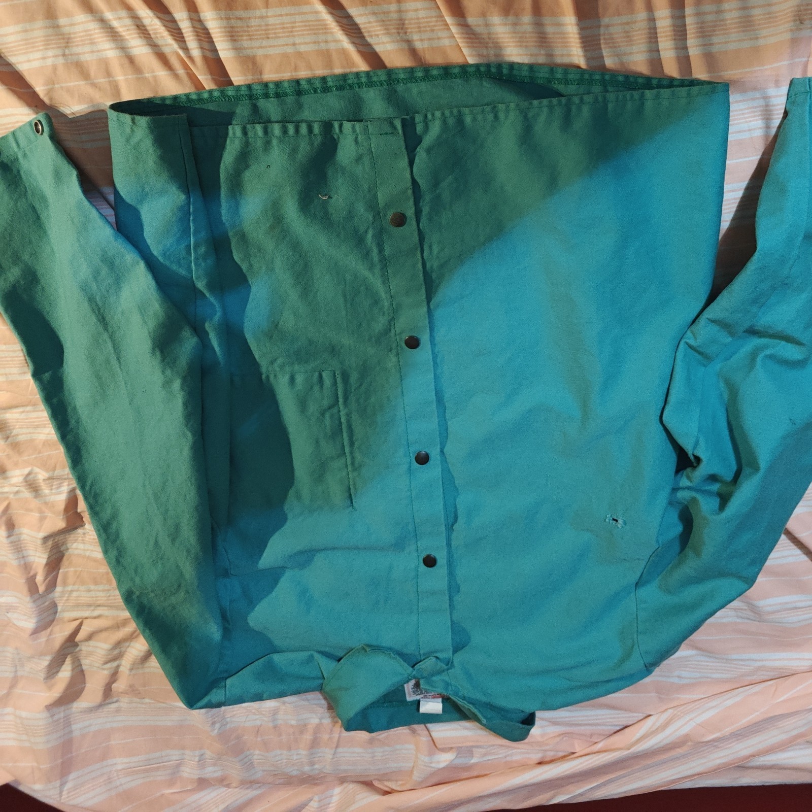 Westex Proban FR-7A Flame Resistant Green Welding Jacket 100% Cotton~ Large~ E4