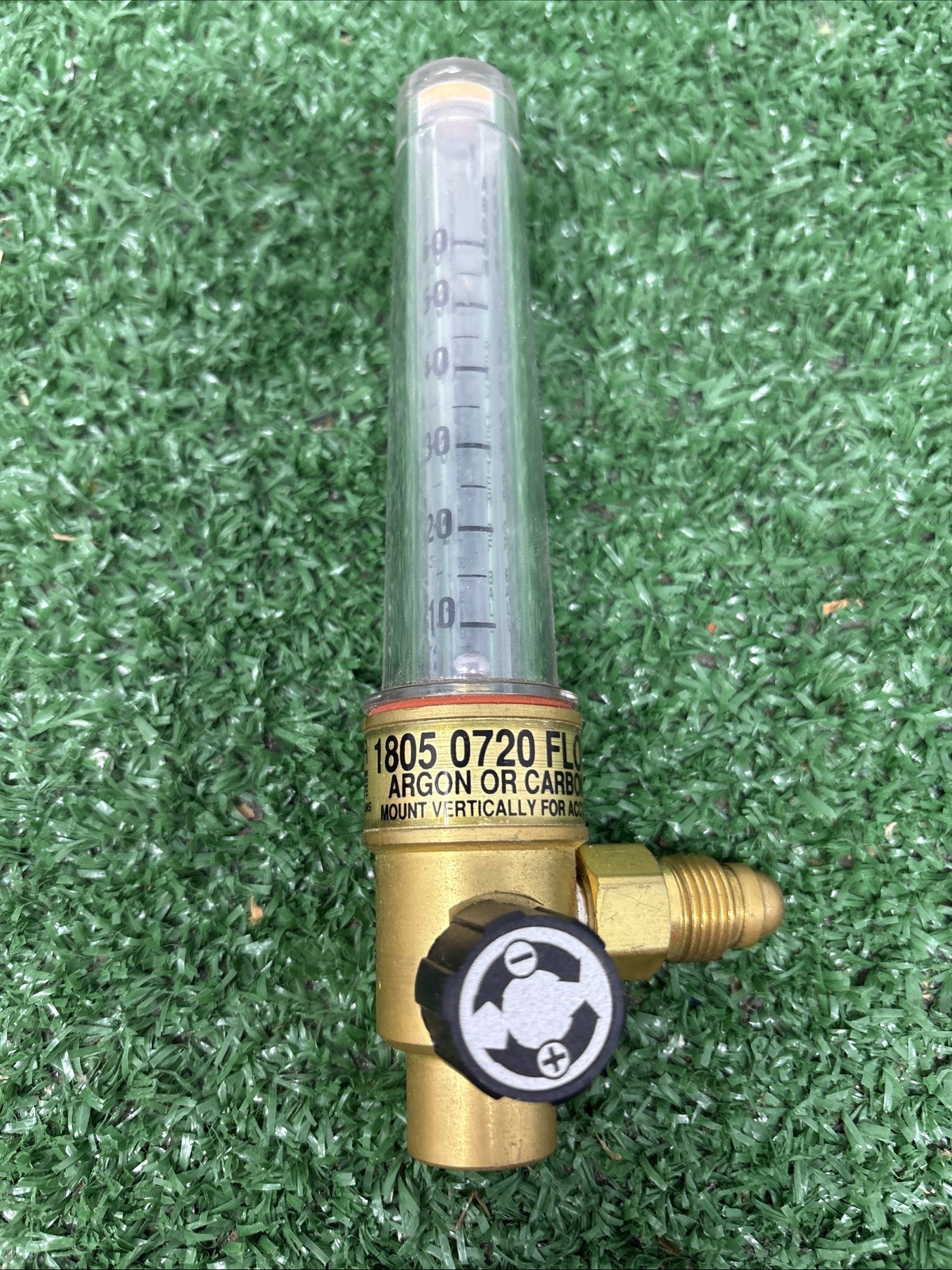 Concoa 1805 0720 flow meter for Argon or Carbon Dioxide 10-60 scf 30 psig