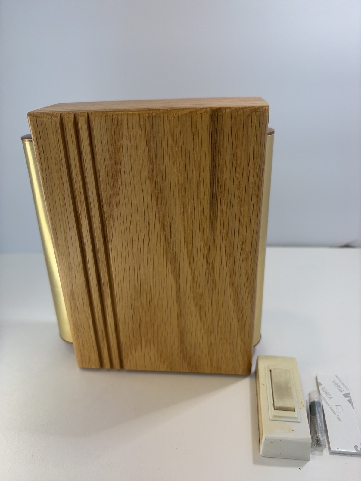 Vintage Wireless Chime SL-6180-RX-A Oak/ Brass) Fess Speciality Product Tested