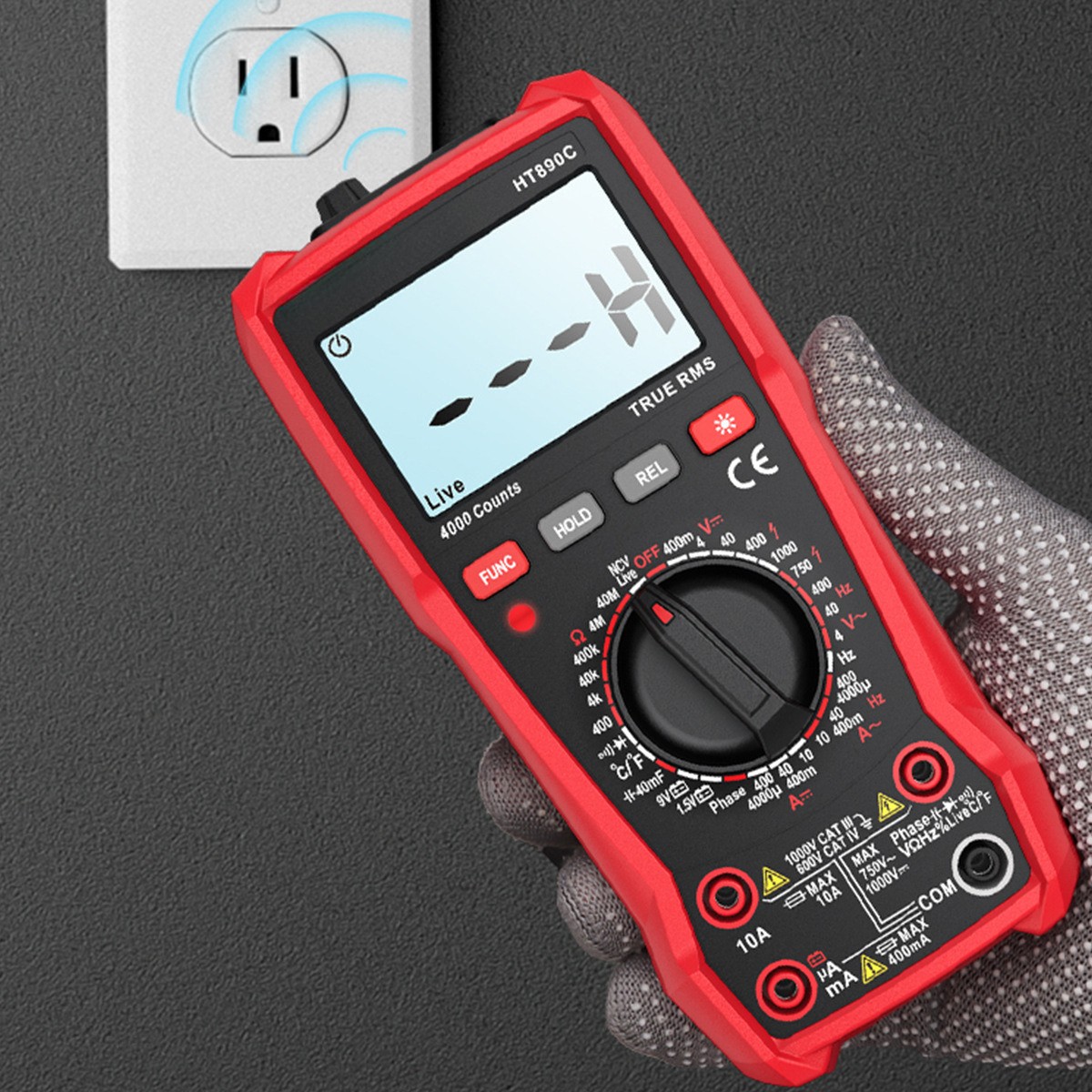 4000 Counts Valid Value Number CAT IV 600V Auto-ranging Multimeter