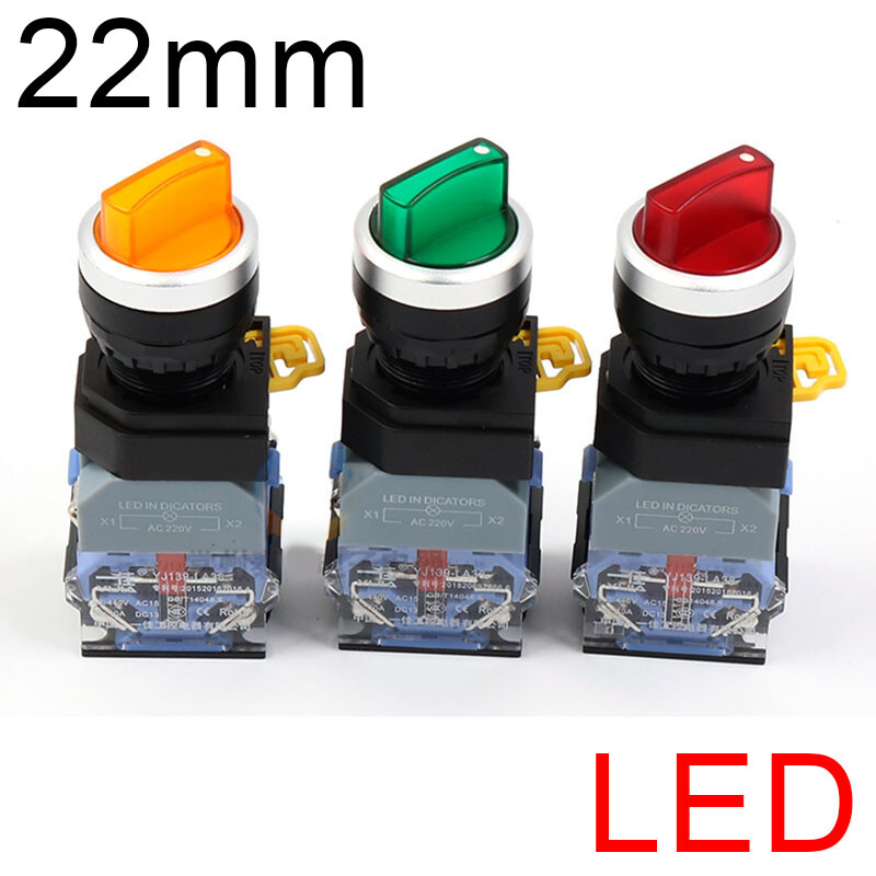 22mm Deck Band Channel Rotary Switch Selector With Knob LED Illuminated