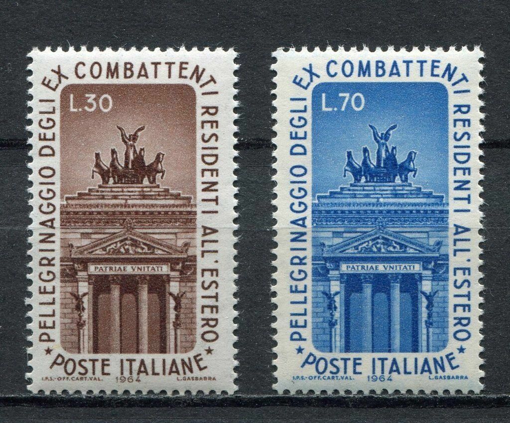 S6850) Italia-Italy Rep. 1964 MNH** Ex Combattenti 2V.