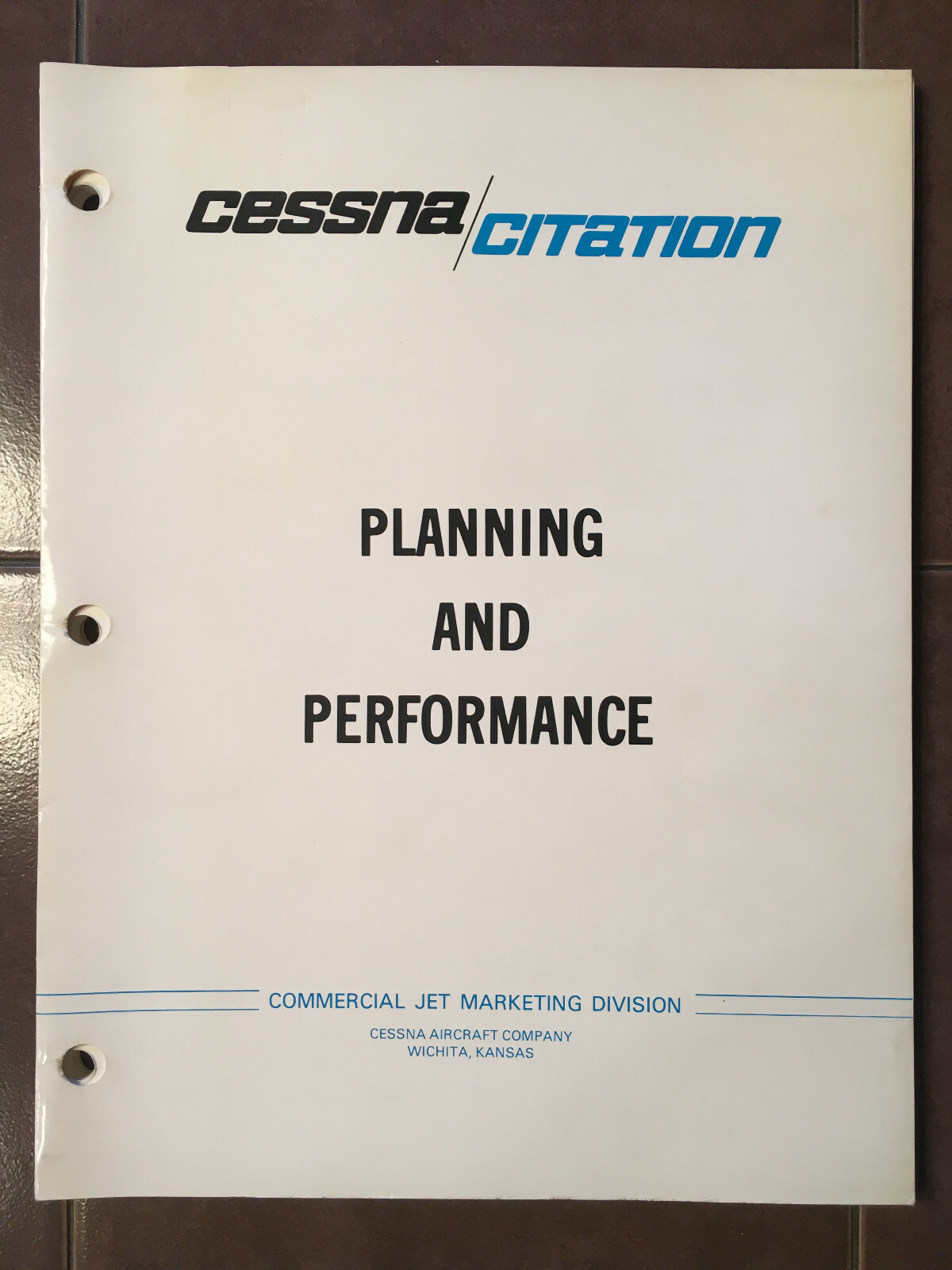 Cessna Citation 500-0001 thru 500-0349 Planning and Performance Manual