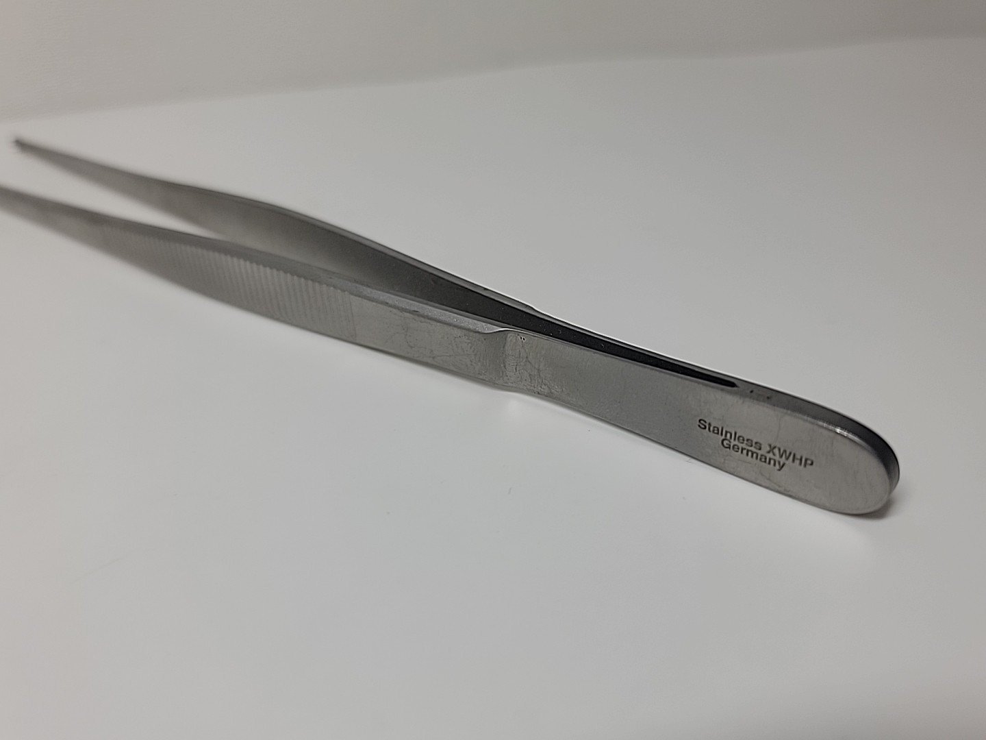 Mueller CH 6021 Selman Tissue Forceps, Fine, Serrated, Round Tips, 8" (203mm)