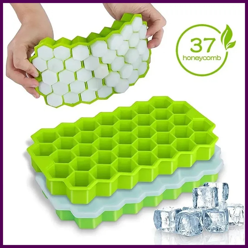 1pcs Honeycomb 37 Lattice Cube Tray Maker Without Lid DIY Ice Mold
