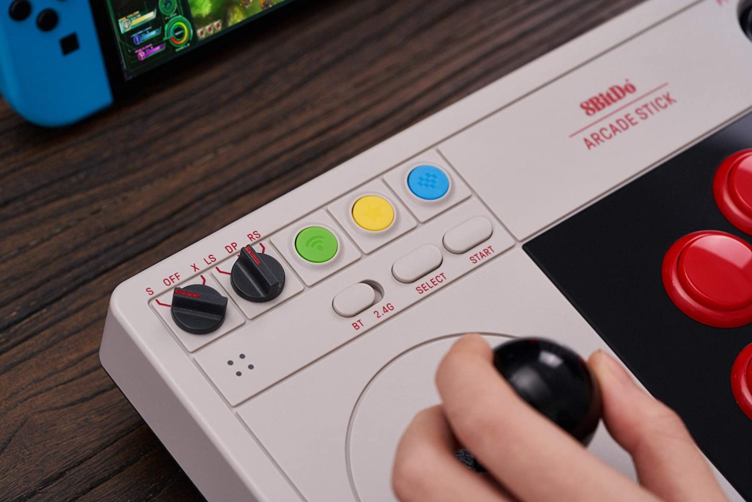 8Bitdo Arcade Stick for Switch & Windows with Bluetooth or Wired Connection