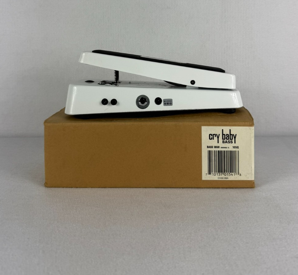 Dunlop CRY BABY BASS 105Q Wah Pedal White New Open Box