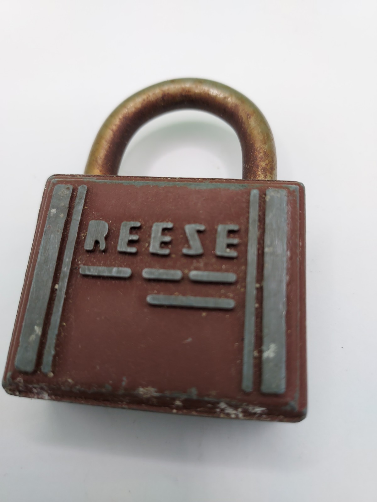 Reese Padlock Lock - Lancaster PA Metal USA 2.5" Long No Key - See Photos Vtg