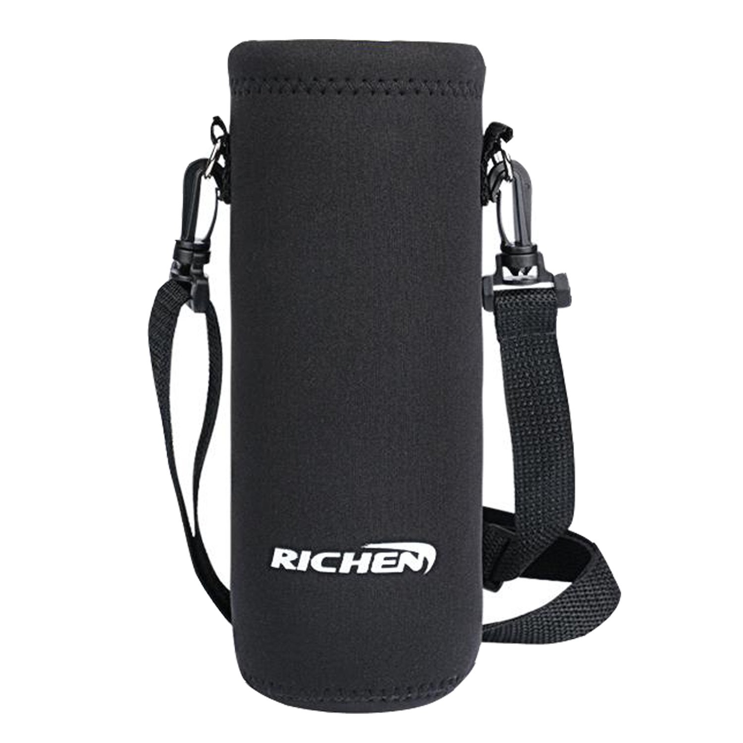 Neoprene Water Bottle Carrier Bag 8.66"L 3.14"D - Insulated for Sports & Gym