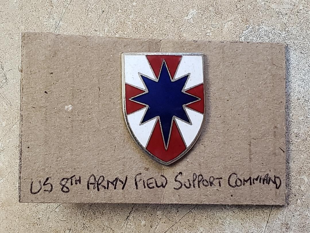 8th Army Field Support Command Crest DUI (Just one, Not the Pair)