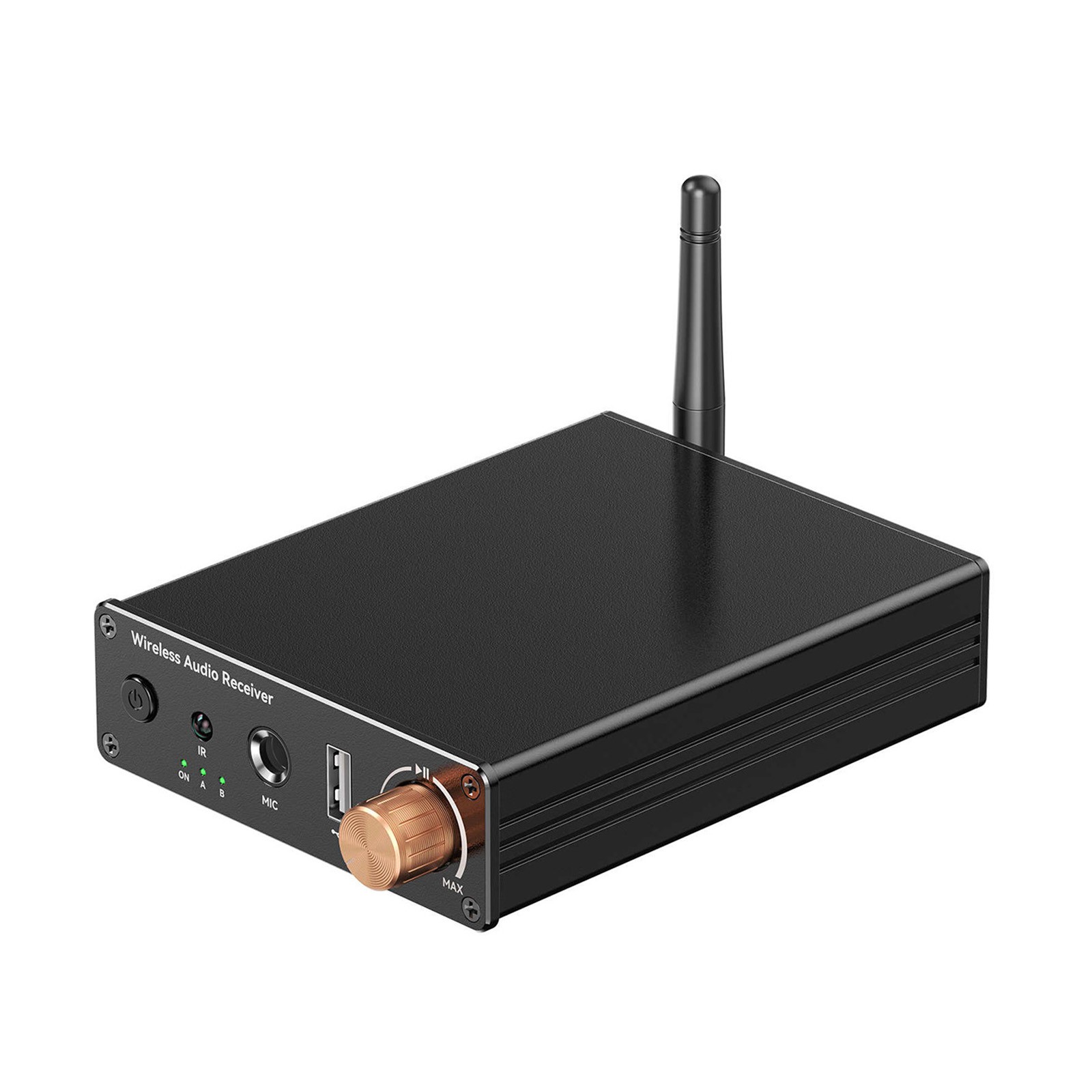 Bluetooth 6.0 Receiver External Antenna Long Range 3.5mm RCA Audio Mic Remote