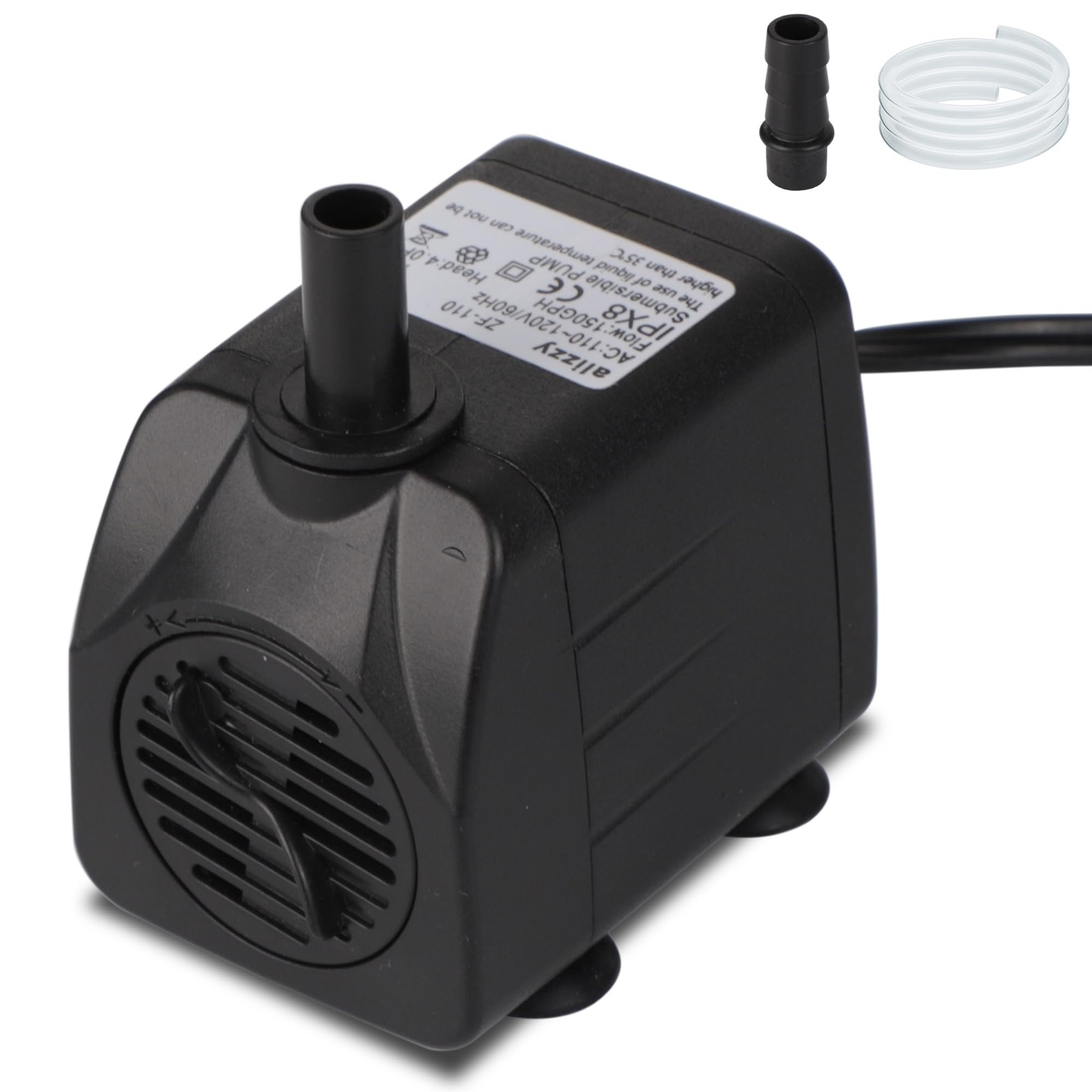 alizzy 150 GPH Small Fountain Pump, Durable Submersible Water Pump