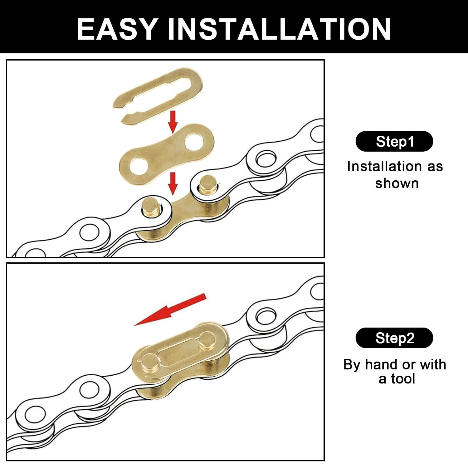 Bike Chain Master Link - Single Speed Bicycle Chain Link Missing Link Connector