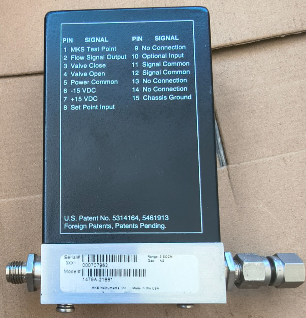 MKS Instruments 1479A-21661 Mass-Flo Controller 3 SCCM Nitrogen