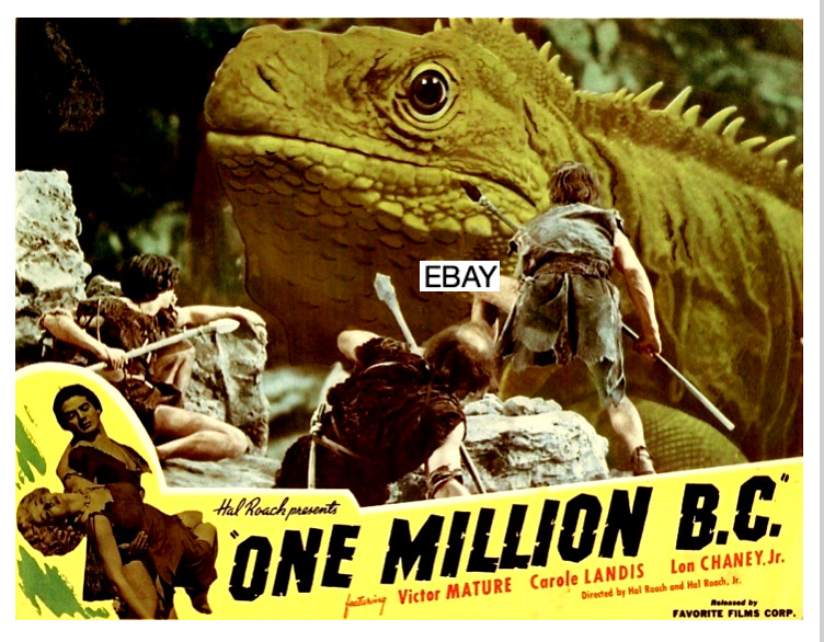 SALE: ONE MILLION B.C. 1940 MOVIE PHOTO #3 DINOSAUR LOBBY CARD VICTOR MATURE