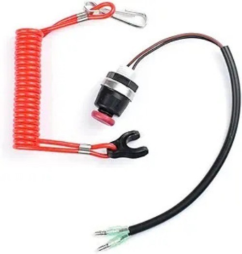 Safety Kill Stop Switch Connector Lanyard Cord Compatible with Marine Outboard E