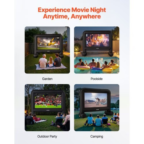 15FT Inflatable Movie Screen, Inflatable Projector Screen with Portable Storage