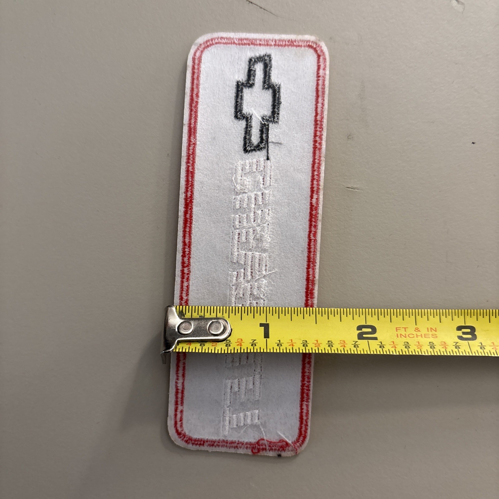 Chevrolet (Red Rectangular Iron on patch) Chevy / Racing / Sports Car / Truck