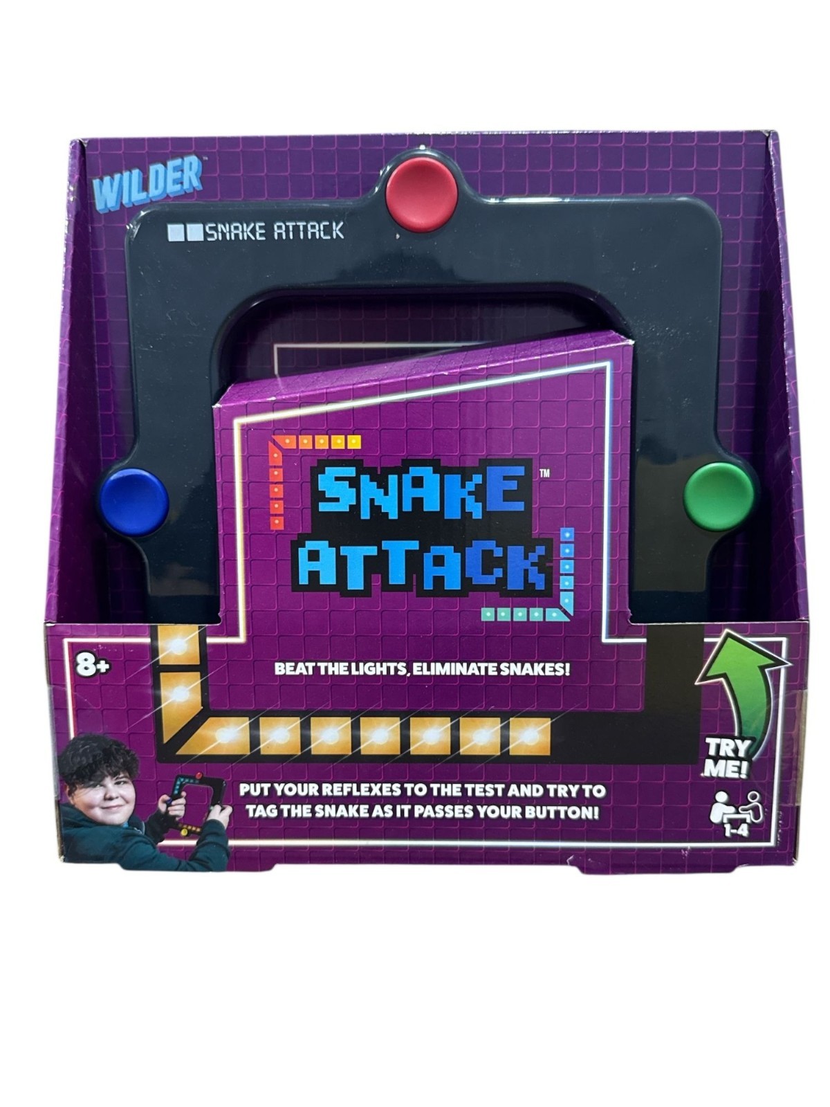 Snake Attack Electronic Handheld Game Solo and Multiplayer Reflex Game for Kid