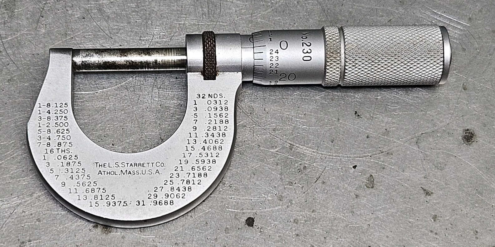 Starrett No. 657AA magnetic base + 1" dial indicator - micrometer - caliper