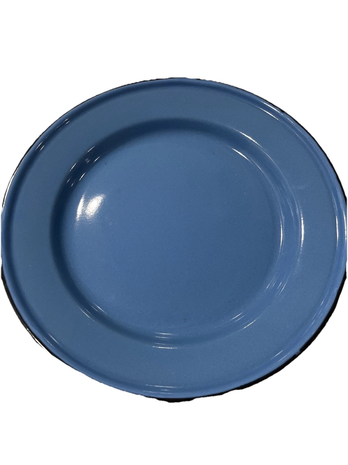Set of 4 Blue Enamel Plates Camping/Outdoor Plates Made In China