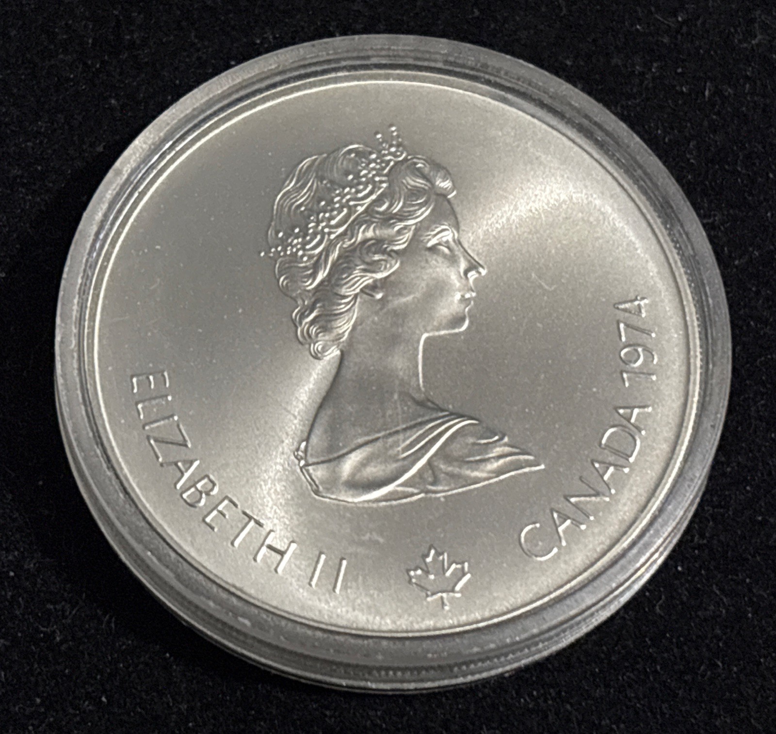 1974 CANADA Queen Elizabeth II Olympics Montreal ROWING BU Silver 5 Coin