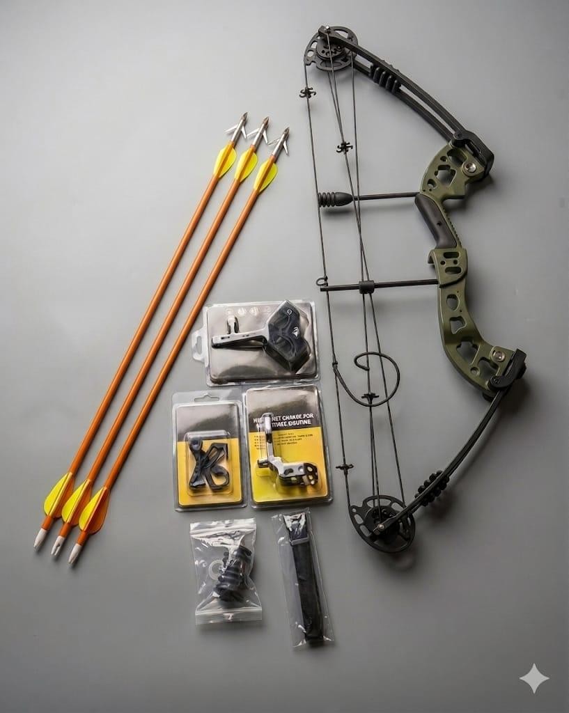 Complete Compound Bowfishing Set with 3 Fish Arrows and Accessories