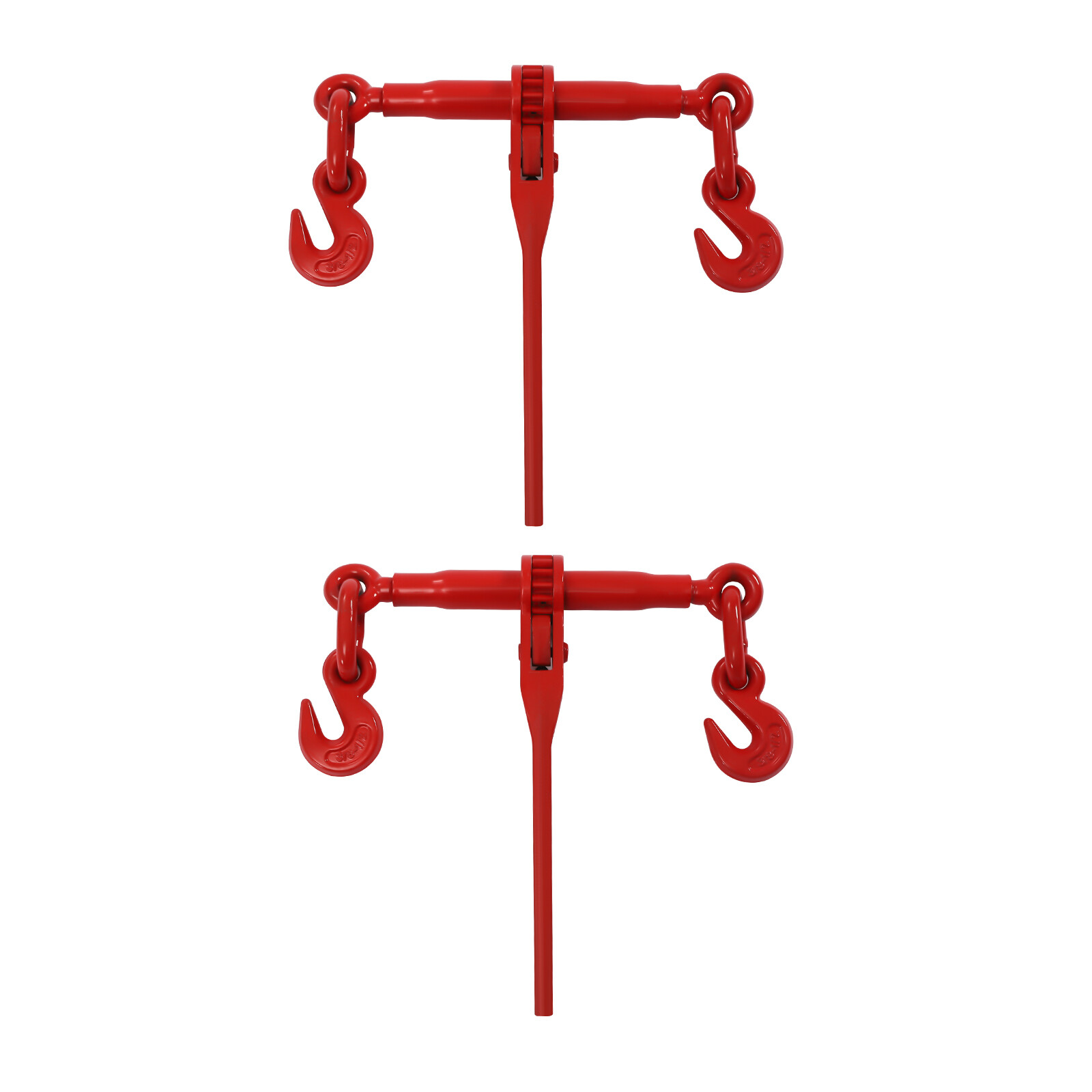2pcs 3/8-1/2inch Ratchet Chain Binder Load Binders 9,200 Lbs Adjustable Hook