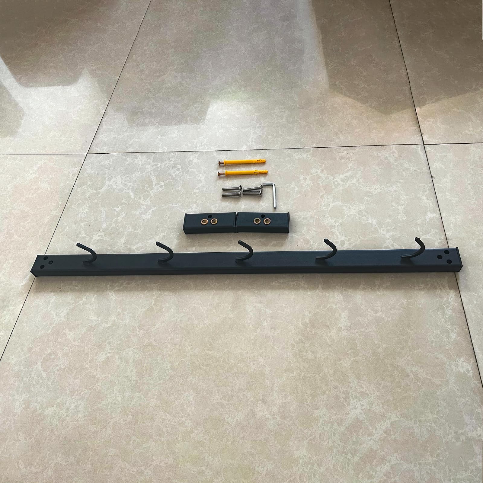 New BLUSLM Wall Mounted Lat Pull Down Bar Organizer with Hooks Home Gym Storage