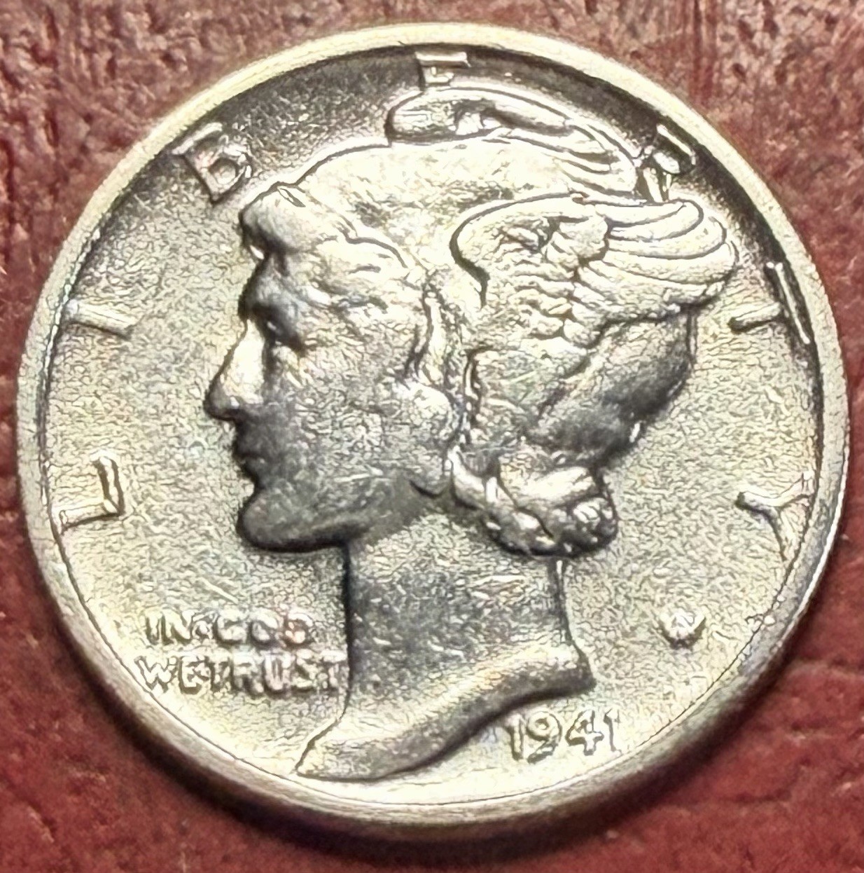 1941-D Mercury Silver Dime. High Grade. Free Shipping