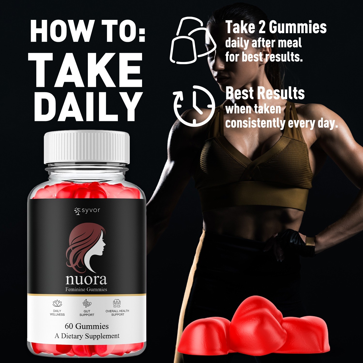 (5 Pack) Nuora ACV Gummys Advanced Formula 1000MG Vitamin Supplement 300 Gummies