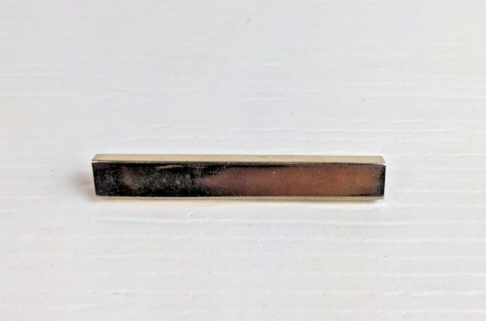 gold tone metal hallow bar BLANK PINBACK VINTAGE FLAWED/DAMAGED