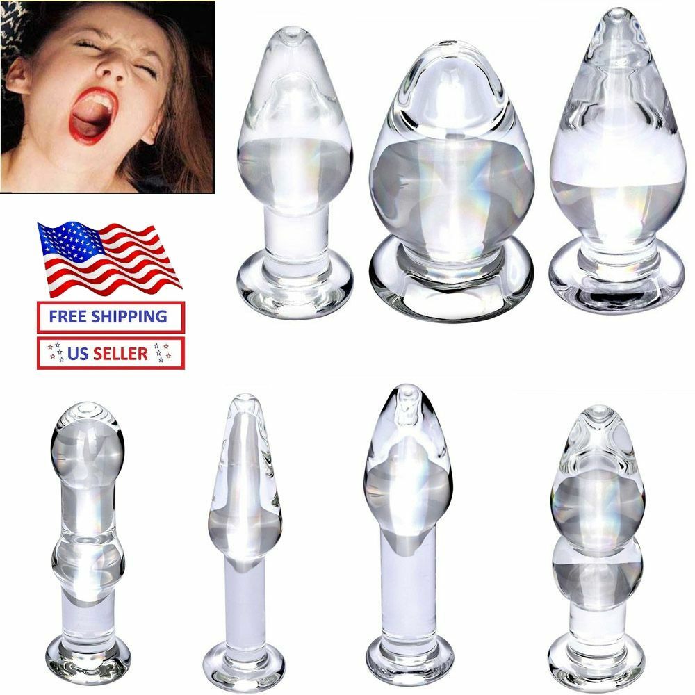 Adult Crystal Glass Dildo Anal Butt Plug G-spot Stimulator Orgasm Sex Toy Couple
