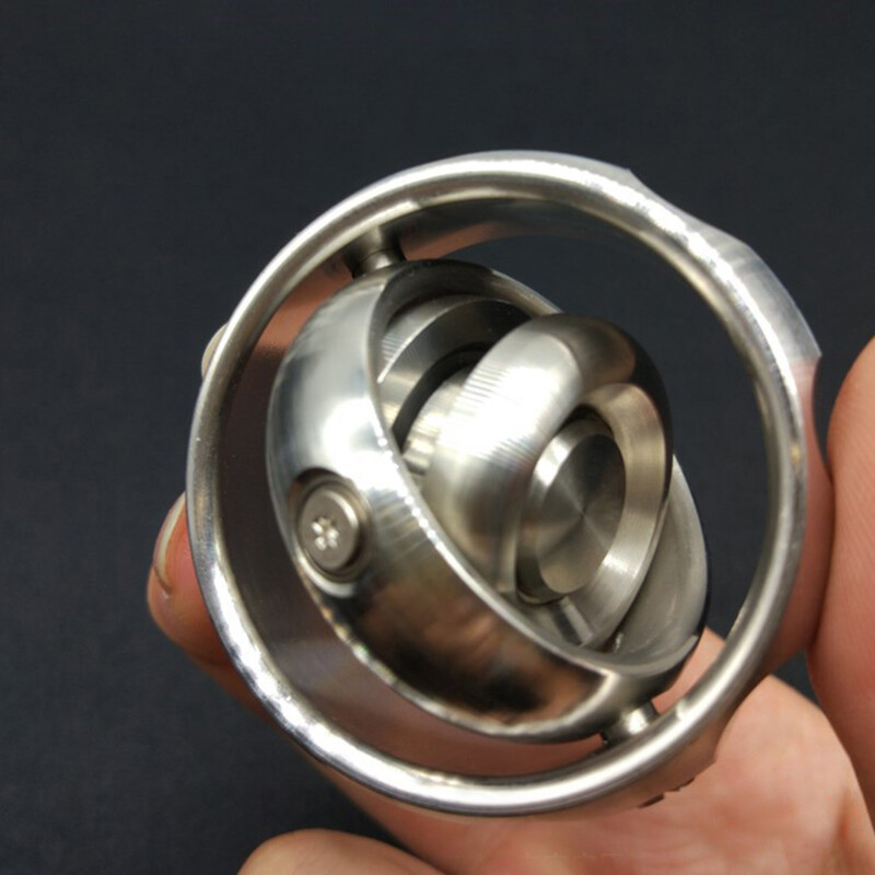 EDC Stainless Steel Gear Gyroscope Toy Hand Fidget Stress Relief Focus Toy Gyro