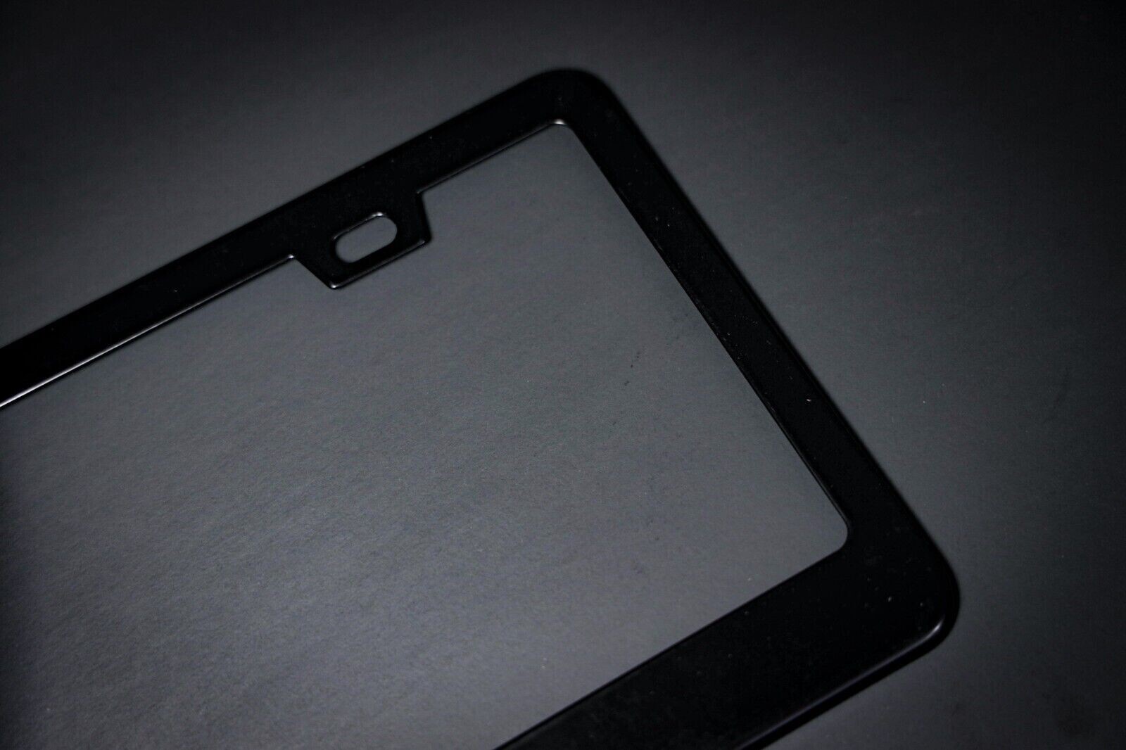 Matte Black License Plate Frame Cover Metal Stainless Front Back Universal 