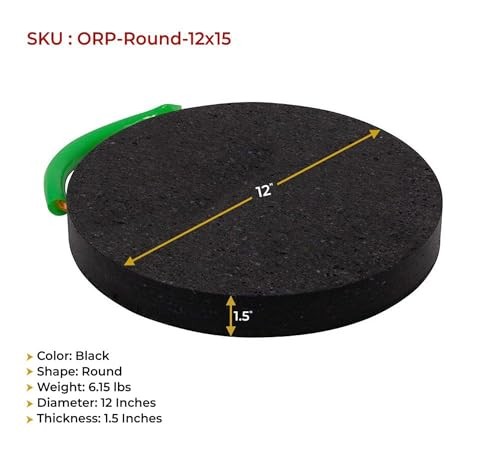 (4 Pack) Round Outrigger Pad 12" Diameter, 1.5" Thick, 45,000 lbs 4 - Pack