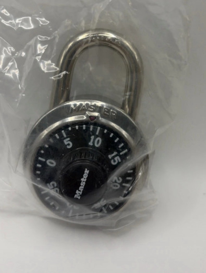 Master Lock 22 Steel Combination Padlock, Not Resettable, 1/4in Shackle Tag
