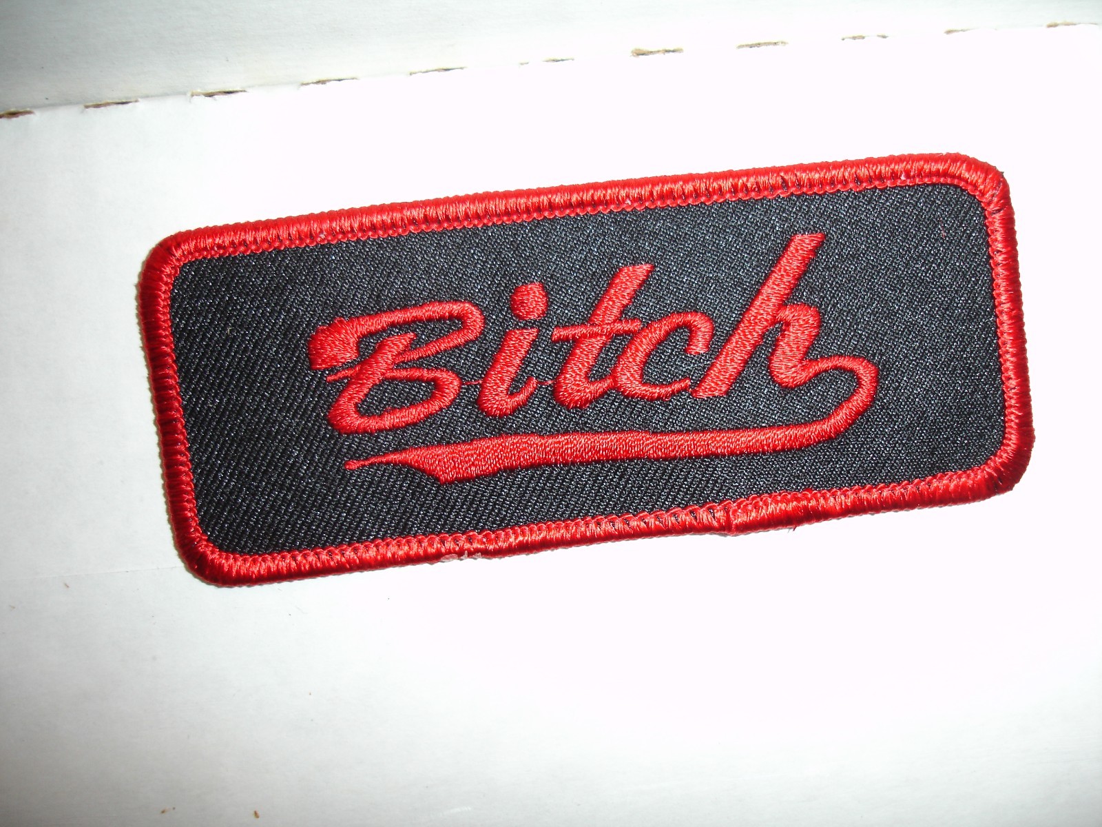 Vintage Vest Biker Saying patch new old stock in excellent condition