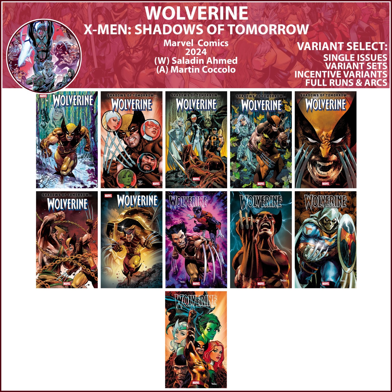 Wolverine (2024) #14-16 17 18 19 20 21 22 23 24 Marvel Comics X-Men COVER SELECT
