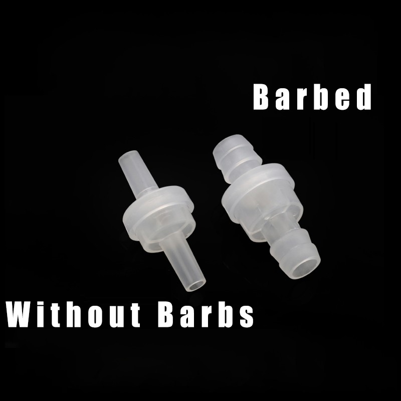 Clear Plastic Check Valve One Way Non Return Inline Barbed/Without Barbs 3-12mm
