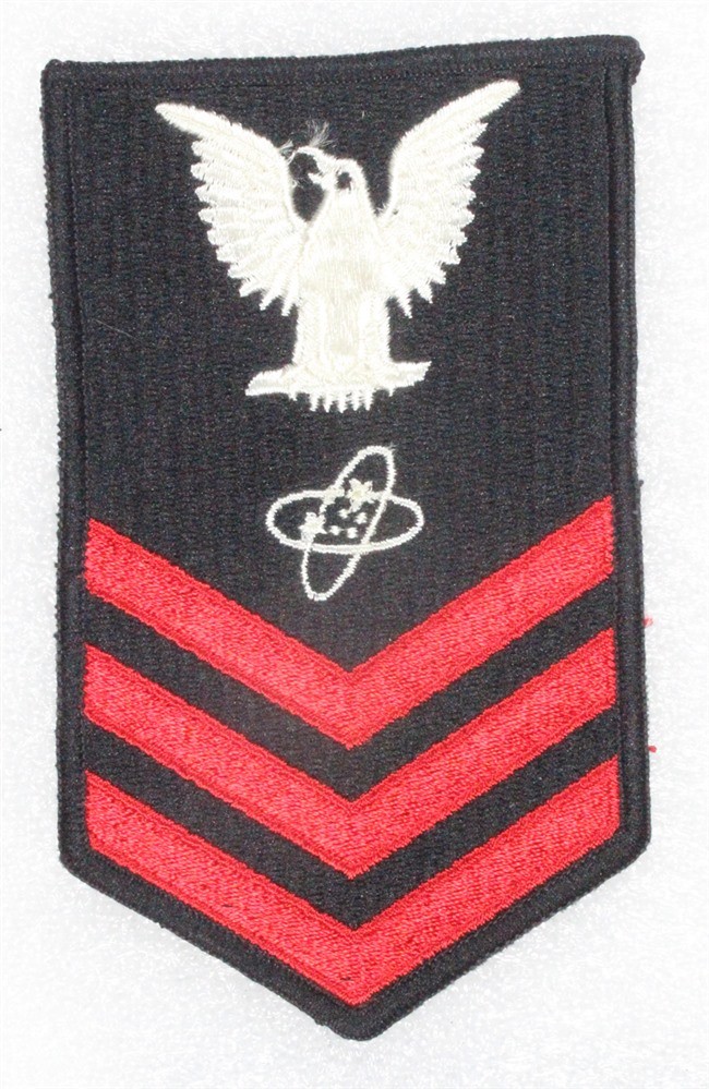 USN Navy Rate: PO1, Electronics Technician - black all embroidered