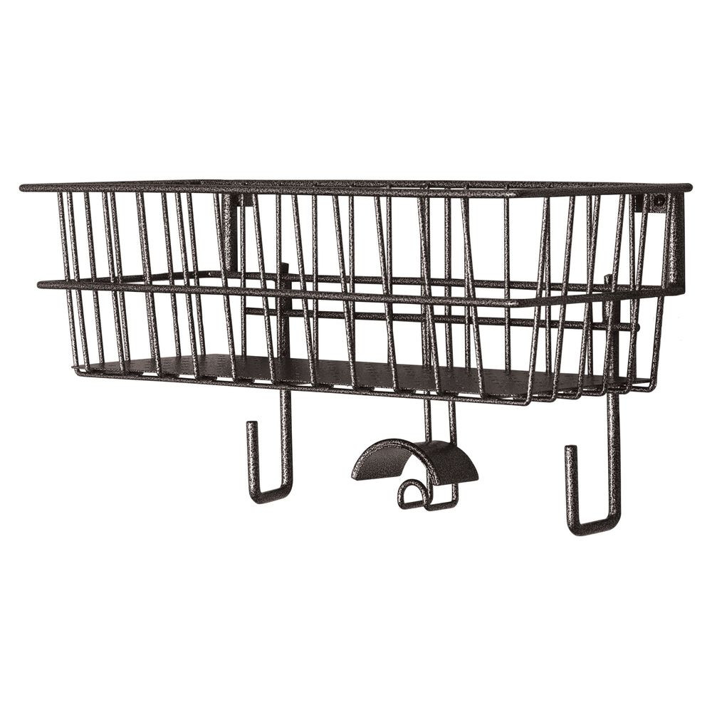 Schneiders Easy-Up Pro 20" Stall Front Grooming Basket & Tack Rack | Gray Armor