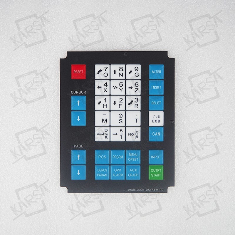 A98L-0001-0518#M 02 FANUC Membrane Keypad Keysheet A98L00010518M02