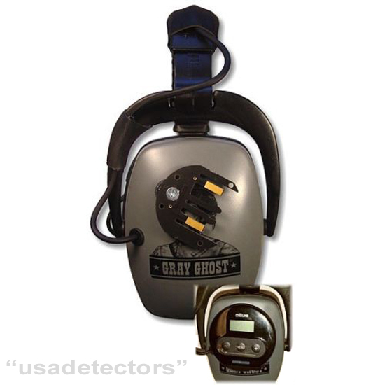 DP GREY GHOST XP HEADPHONES FOR WIRELESS XP DEUS METAL DETECTORS