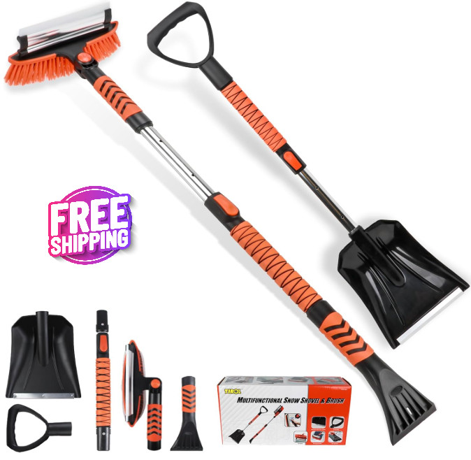 Cepillo Para Nieve Y Raspador De Hielo Extensible De 42" Cepillo Raspador NUEVO