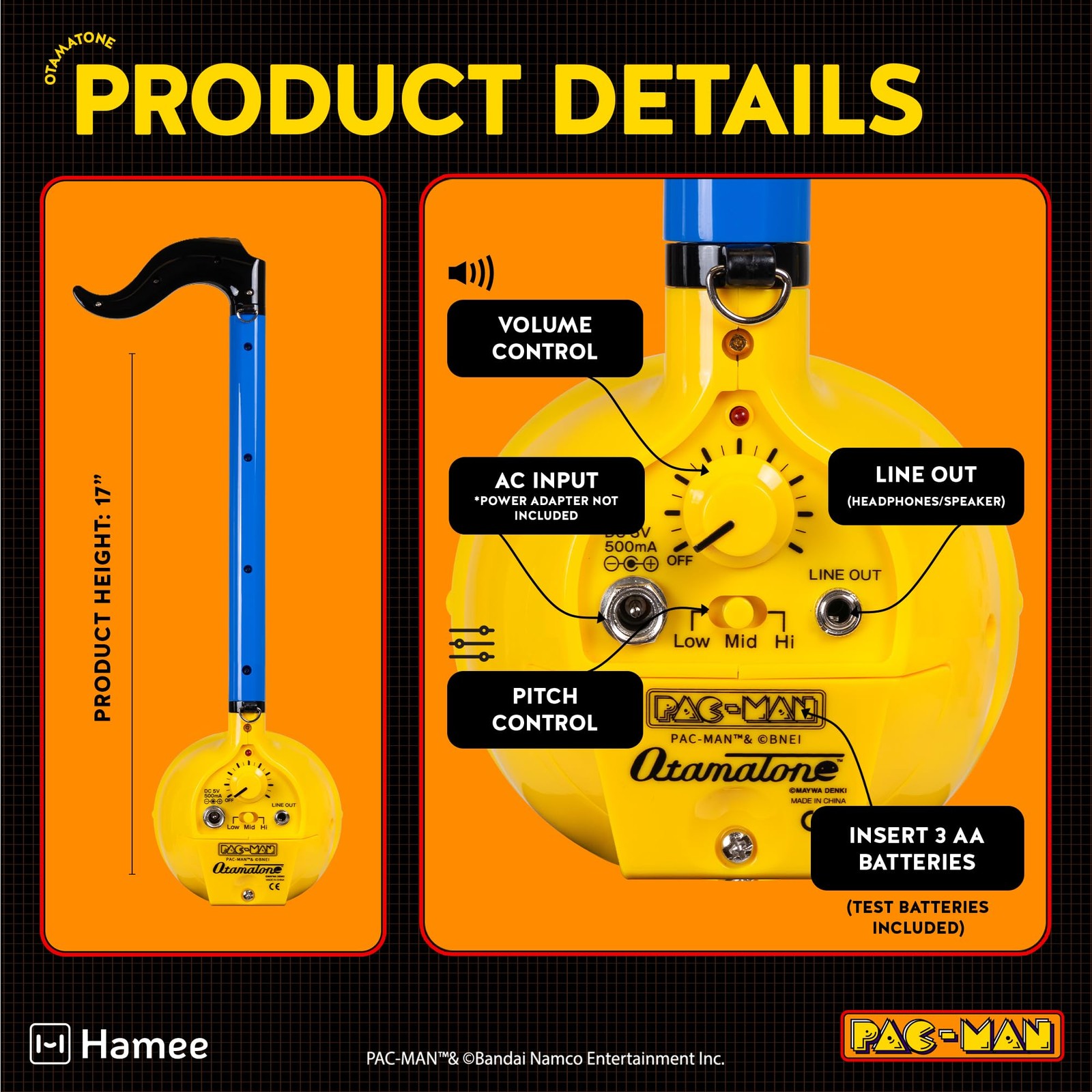 Otamatone Deluxe Pac-Man Synthesizer