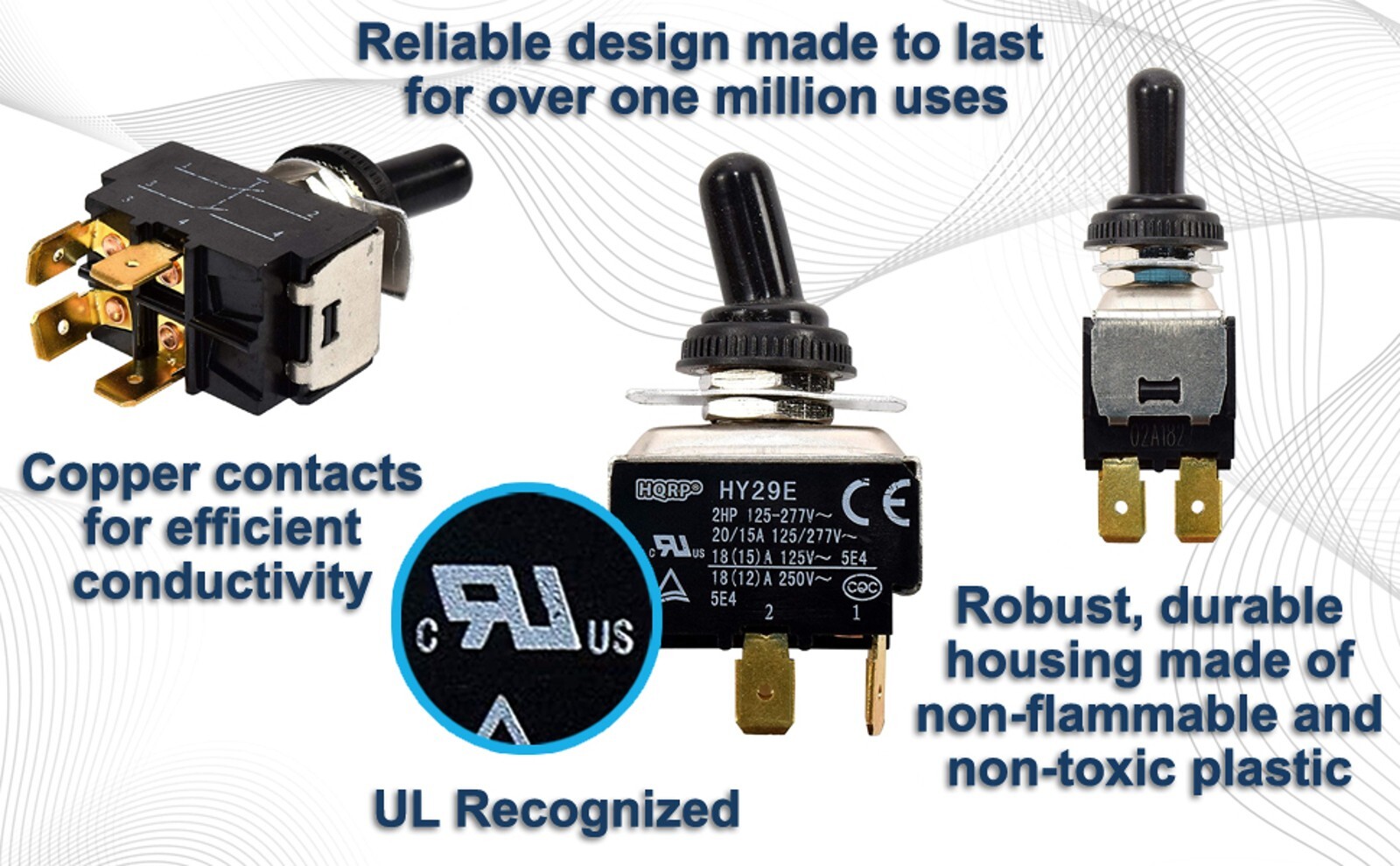 4-Pin Toogle Switch for Lamp Trailer Restorations DIY Projects HY29E Replacement